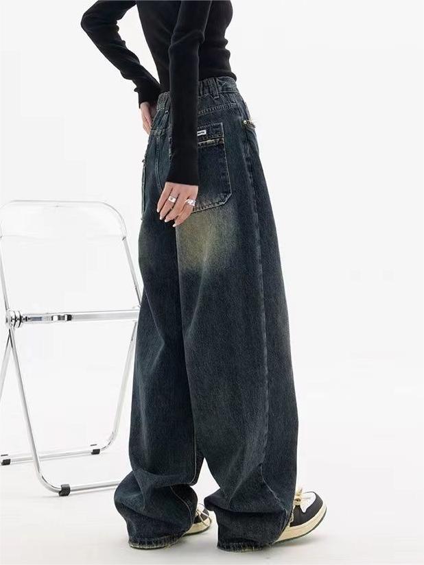 Vintage Baggy Jeans mit Wasch-Effekt – Moderner 90er-Look mit entspannter Passform
