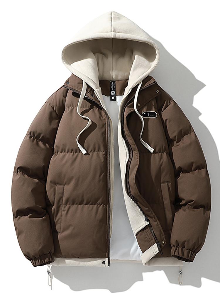 Herren Winterjacke mit Doppelkapuze – Warm & Stilvoll