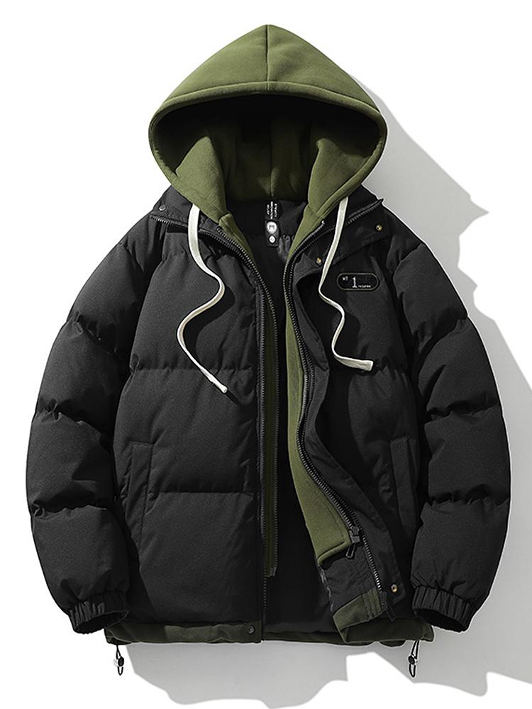 Herren Winterjacke mit Doppelkapuze – Warm & Stilvoll