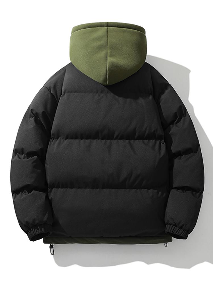 Herren Winterjacke mit Doppelkapuze – Warm & Stilvoll