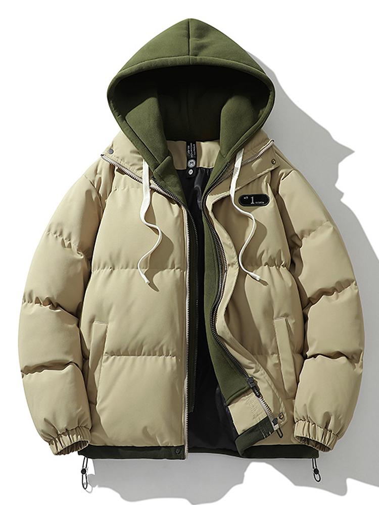 Herren Winterjacke mit Doppelkapuze – Warm & Stilvoll