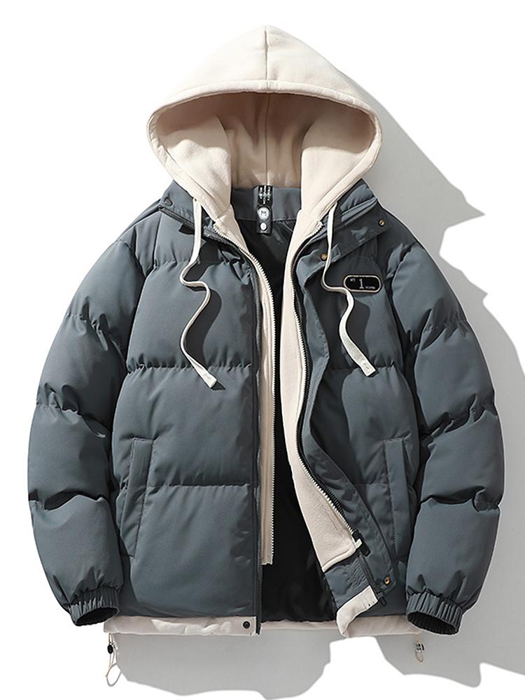 Herren Winterjacke mit Doppelkapuze – Warm & Stilvoll