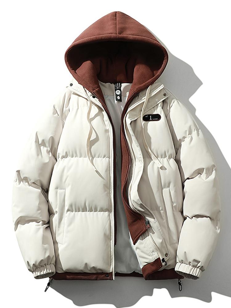 Herren Winterjacke mit Doppelkapuze – Warm & Stilvoll