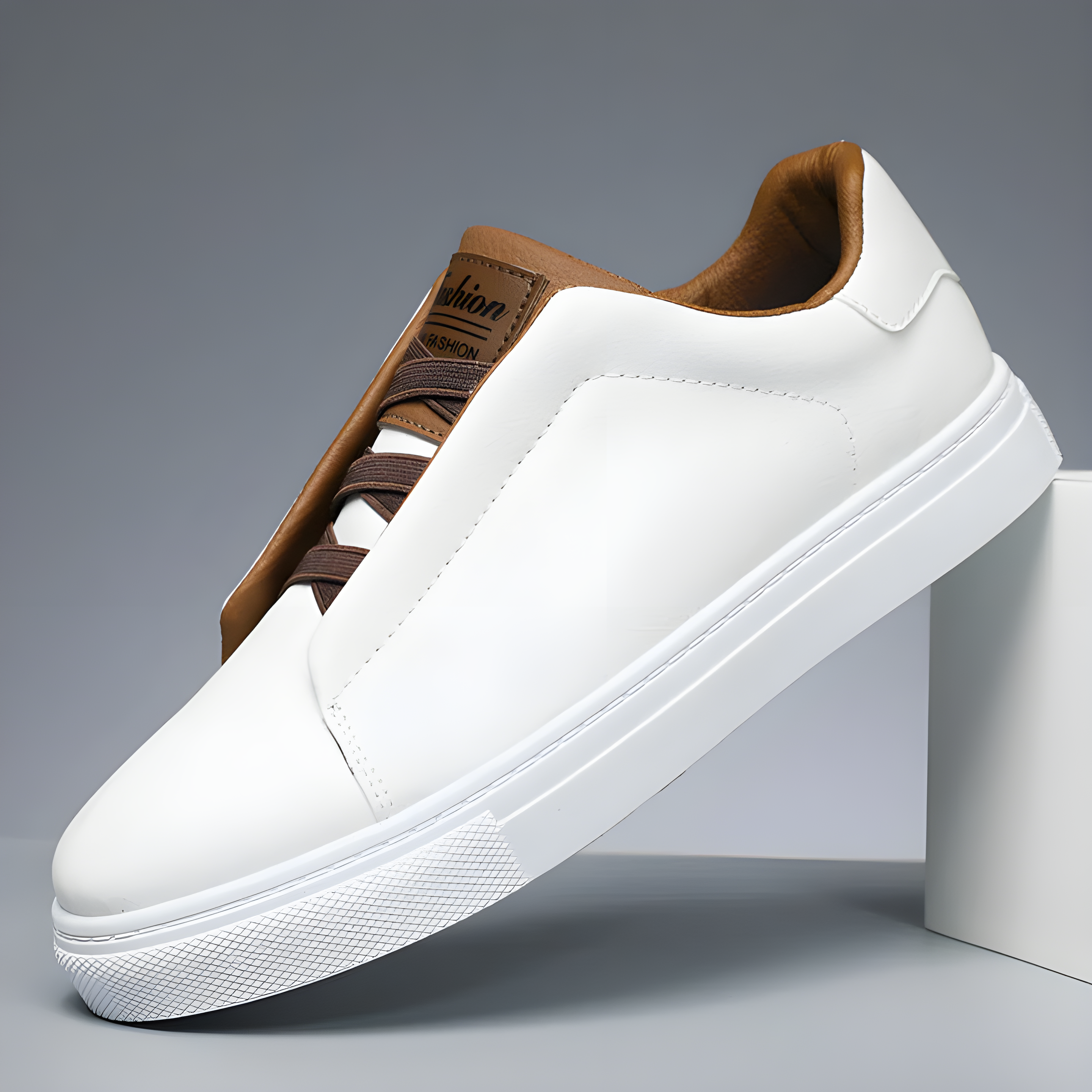 Alexander | Hochwertiger weißer Herrensneaker aus Leder