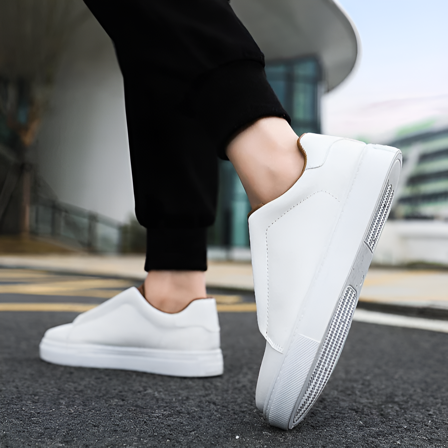 Alexander | Hochwertiger weißer Herrensneaker aus Leder