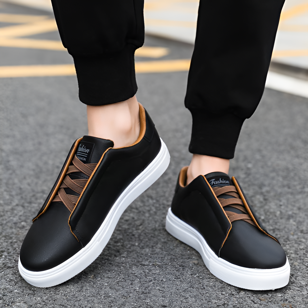 Alexander | Hochwertiger weißer Herrensneaker aus Leder