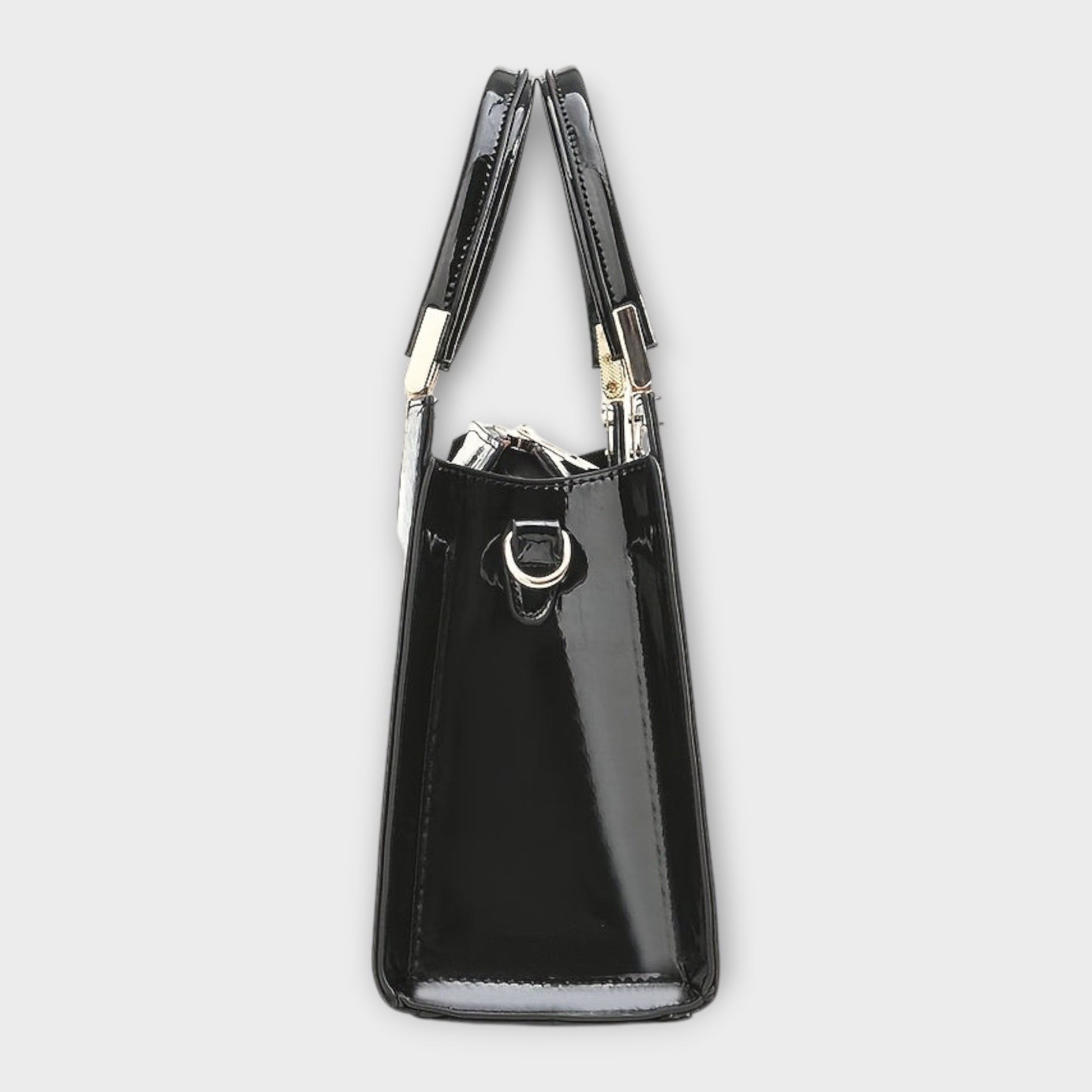 Lora. -  Glänzende Krokodilledermuster-Handtasche