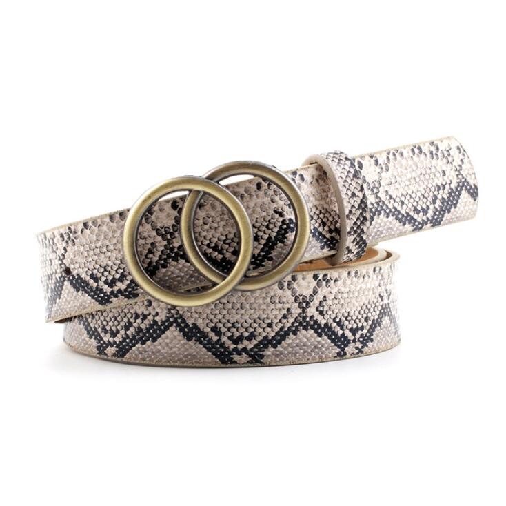 Schicker Aria Damen Ledergürtel mit modischer O-Ring-Schnalle