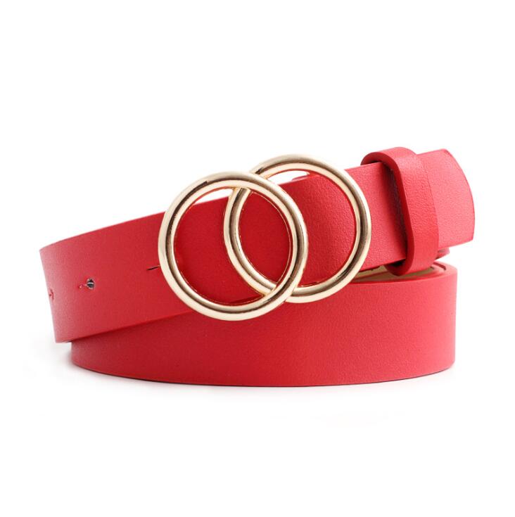 Schicker Aria Damen Ledergürtel mit modischer O-Ring-Schnalle