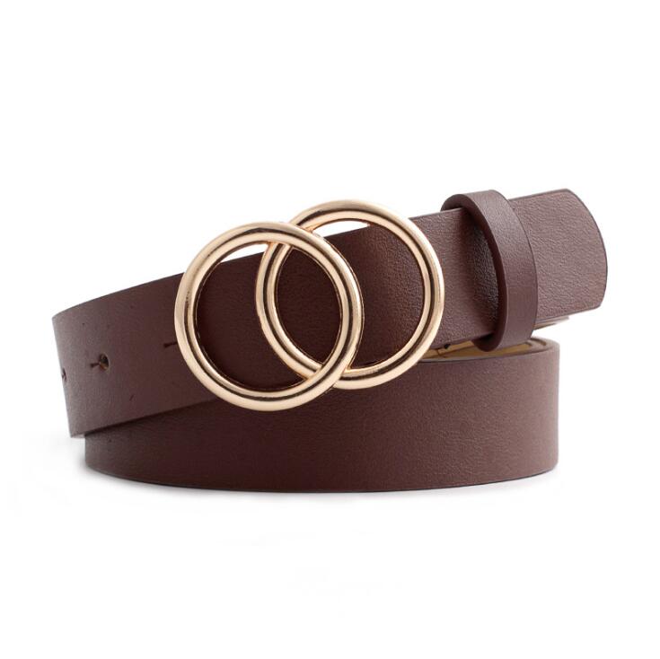 Schicker Aria Damen Ledergürtel mit modischer O-Ring-Schnalle