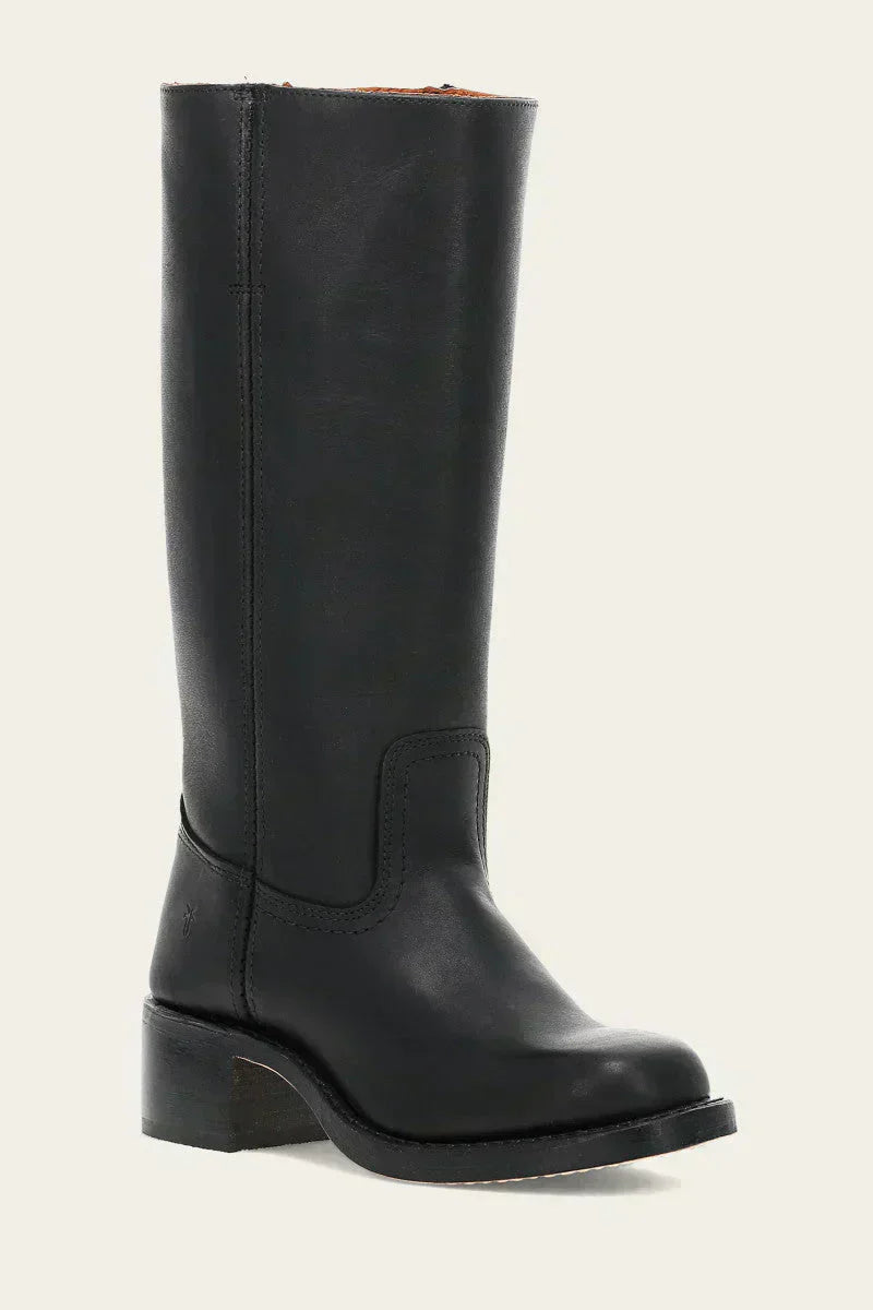 Klassischer Damen-Lederstiefel mit Blockabsatz | Handgefertigt