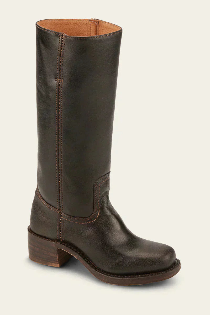 Klassischer Damen-Lederstiefel mit Blockabsatz | Handgefertigt