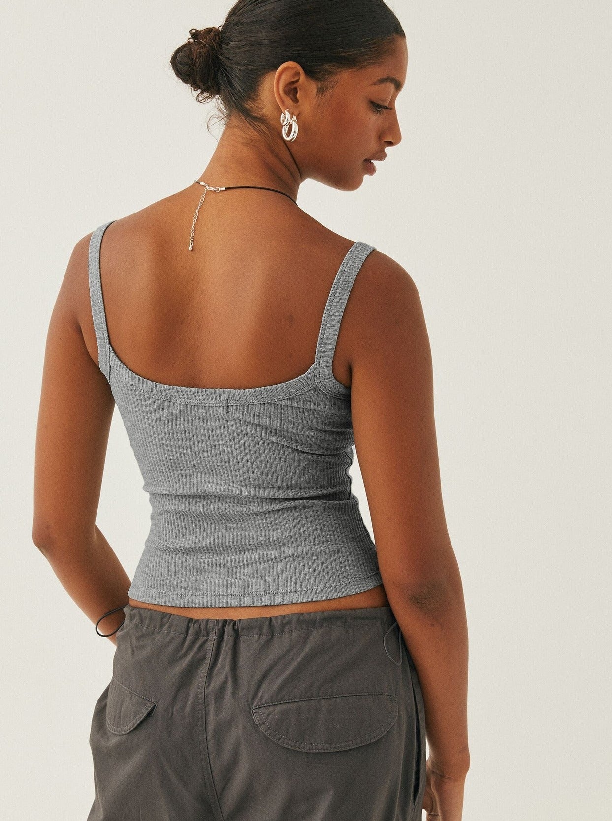 Anke | Lässiges geripptes Tank-Top mit Rundhalsausschnitt