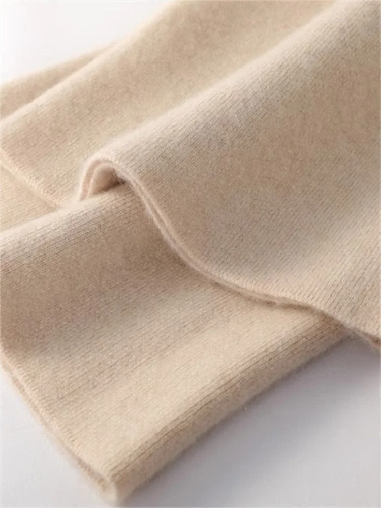 Elegante Feinstrickhose mit Hohem Bund und Weitem Bein – Luxuriöser Komfort für Alltag und Freizeit
