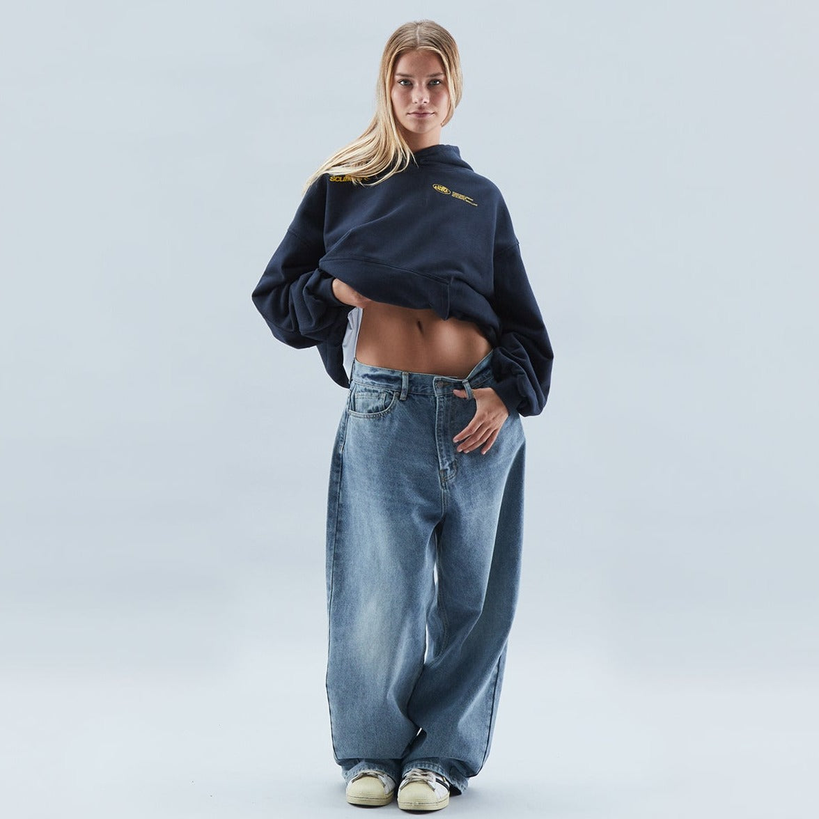 Oversized Hoodie mit „With Love“-Print