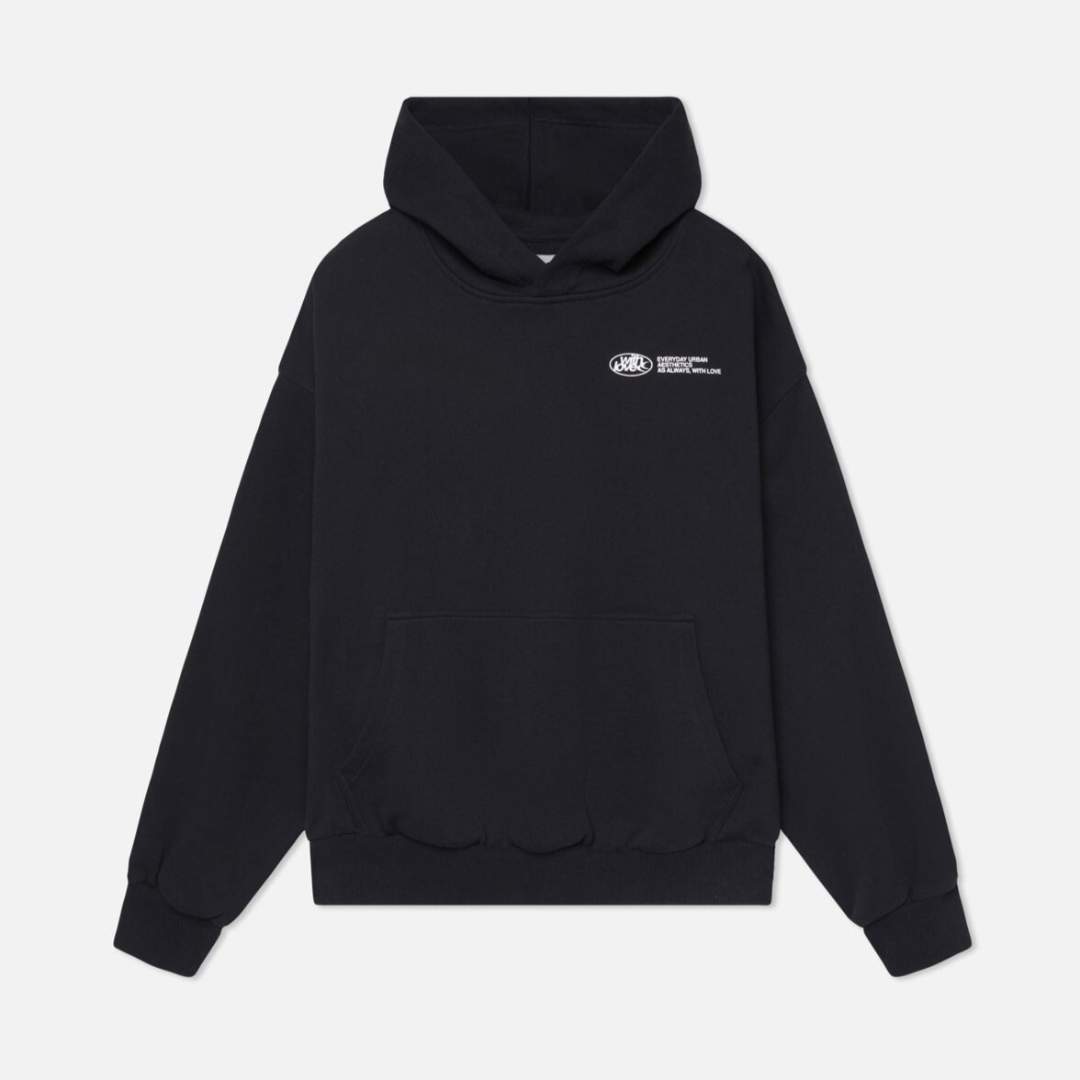 Oversized Hoodie mit „With Love“-Print