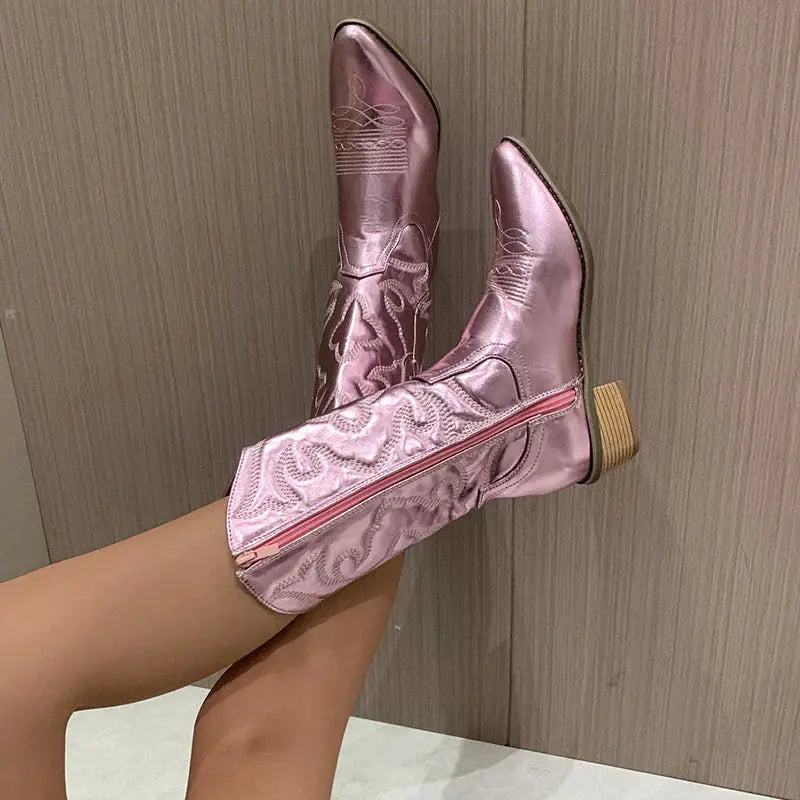Geneva | Elegante Cowboy-Stiefel aus Metall