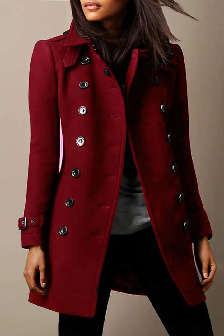 Adelina | Eleganter langer Trenchcoat