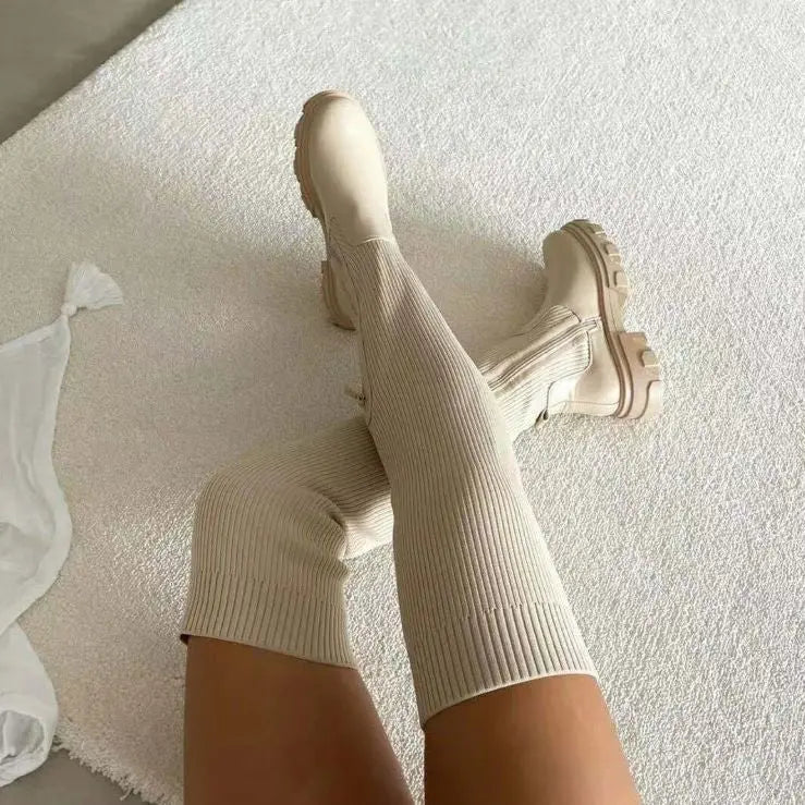 Charlotte | Stretch Strickstiefel