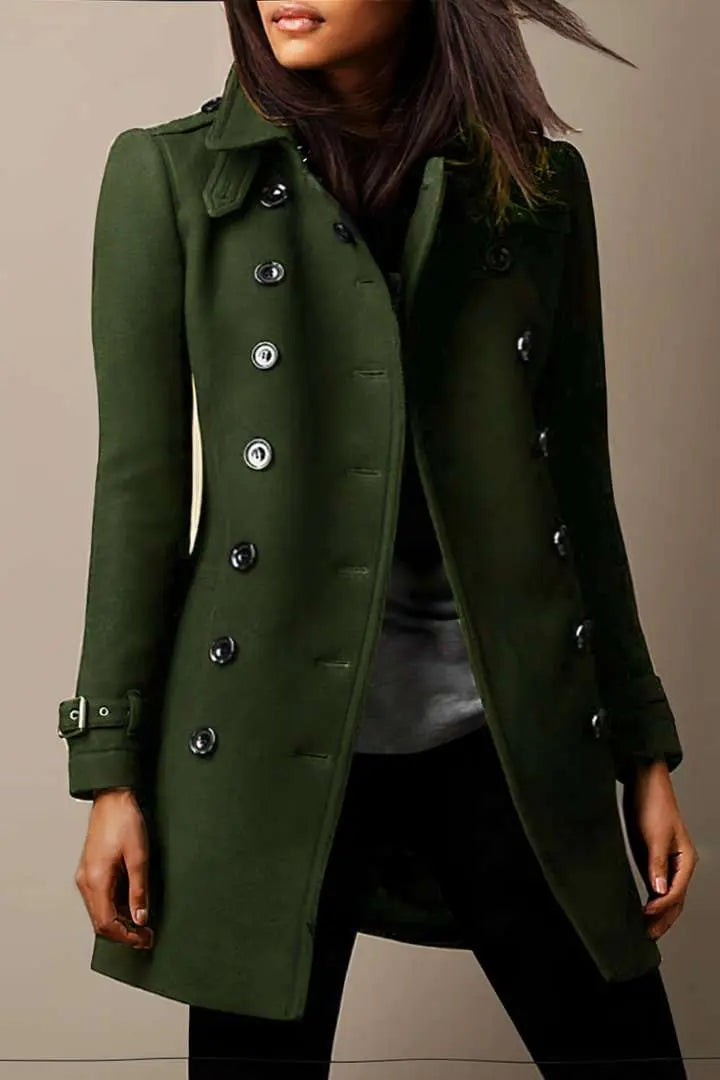 Adelina | Eleganter langer Trenchcoat