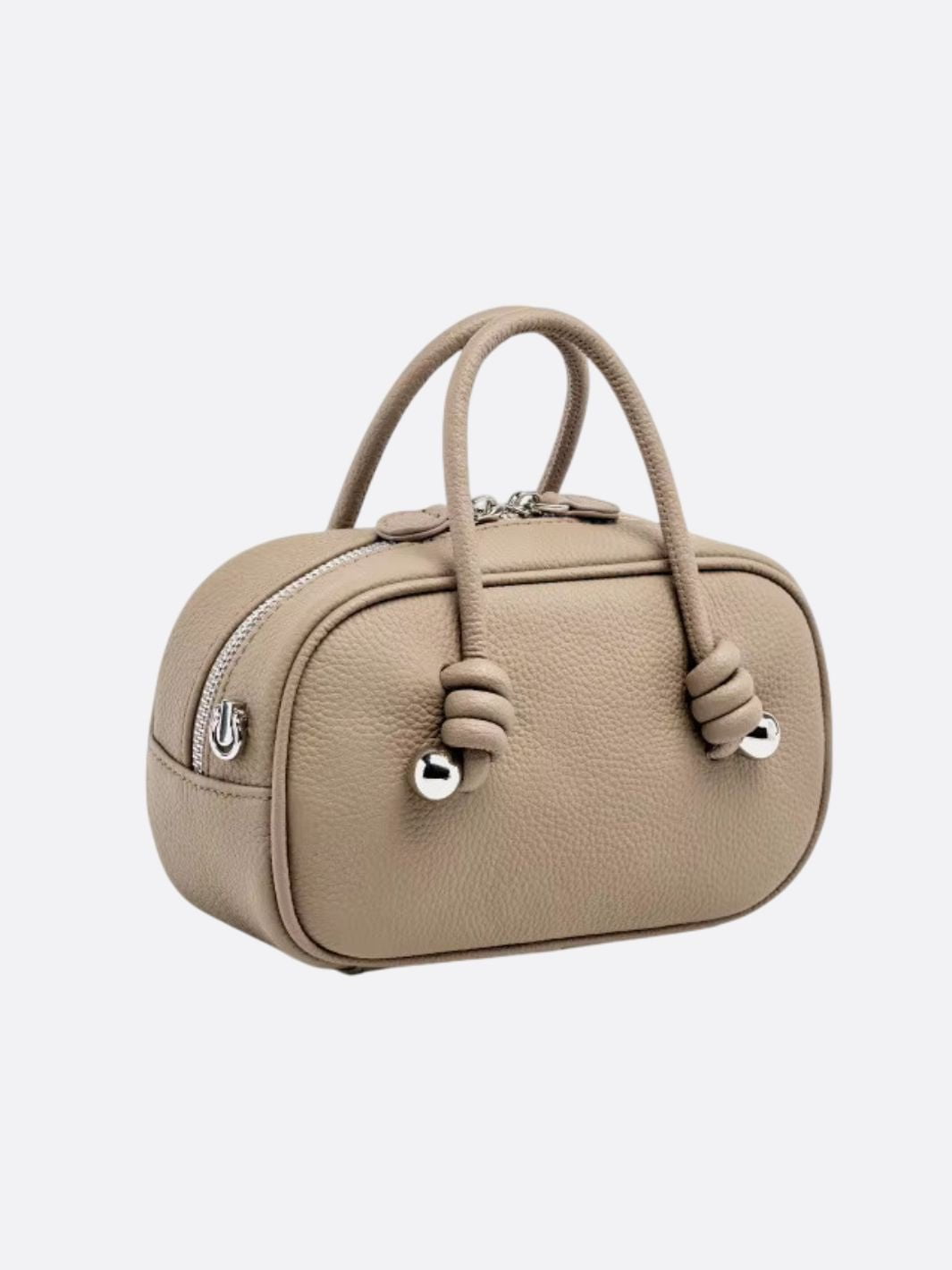 Rechteckige Handtasche aus echtem Leder für Frauen