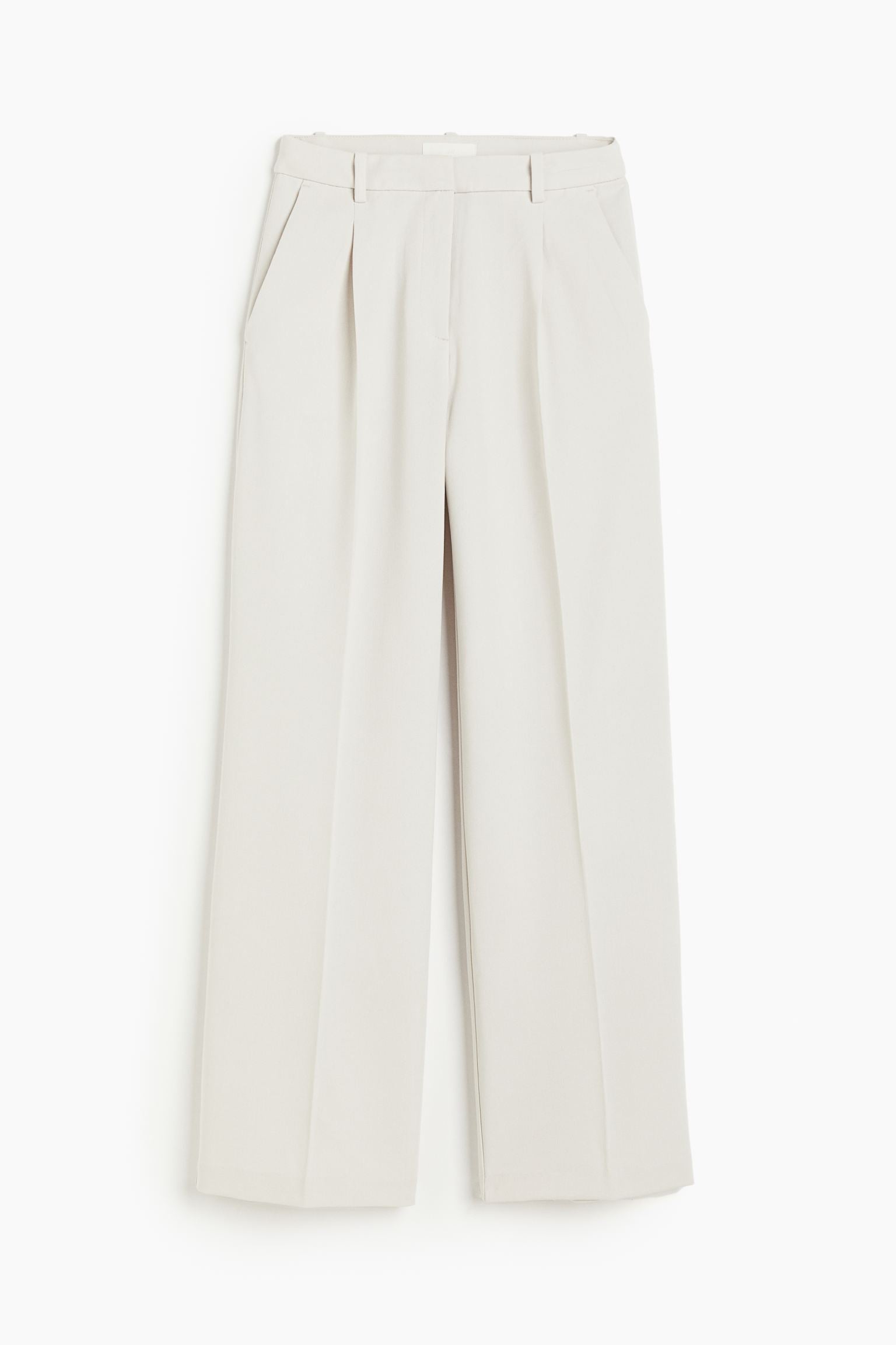 Weite Damenhose mit Bundfalten und geradem Schnitt