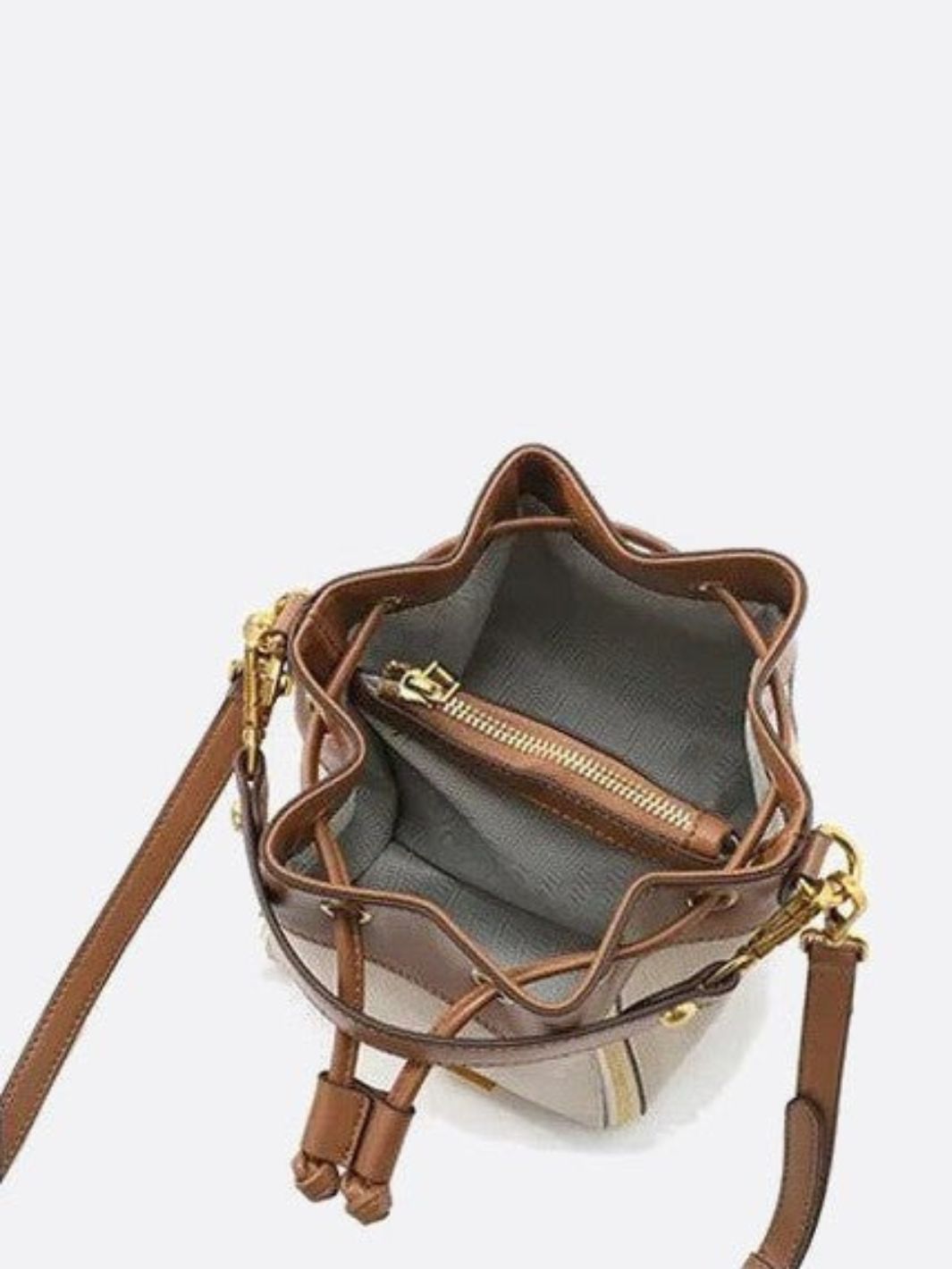 Kleine Leder-Eimer-Tasche