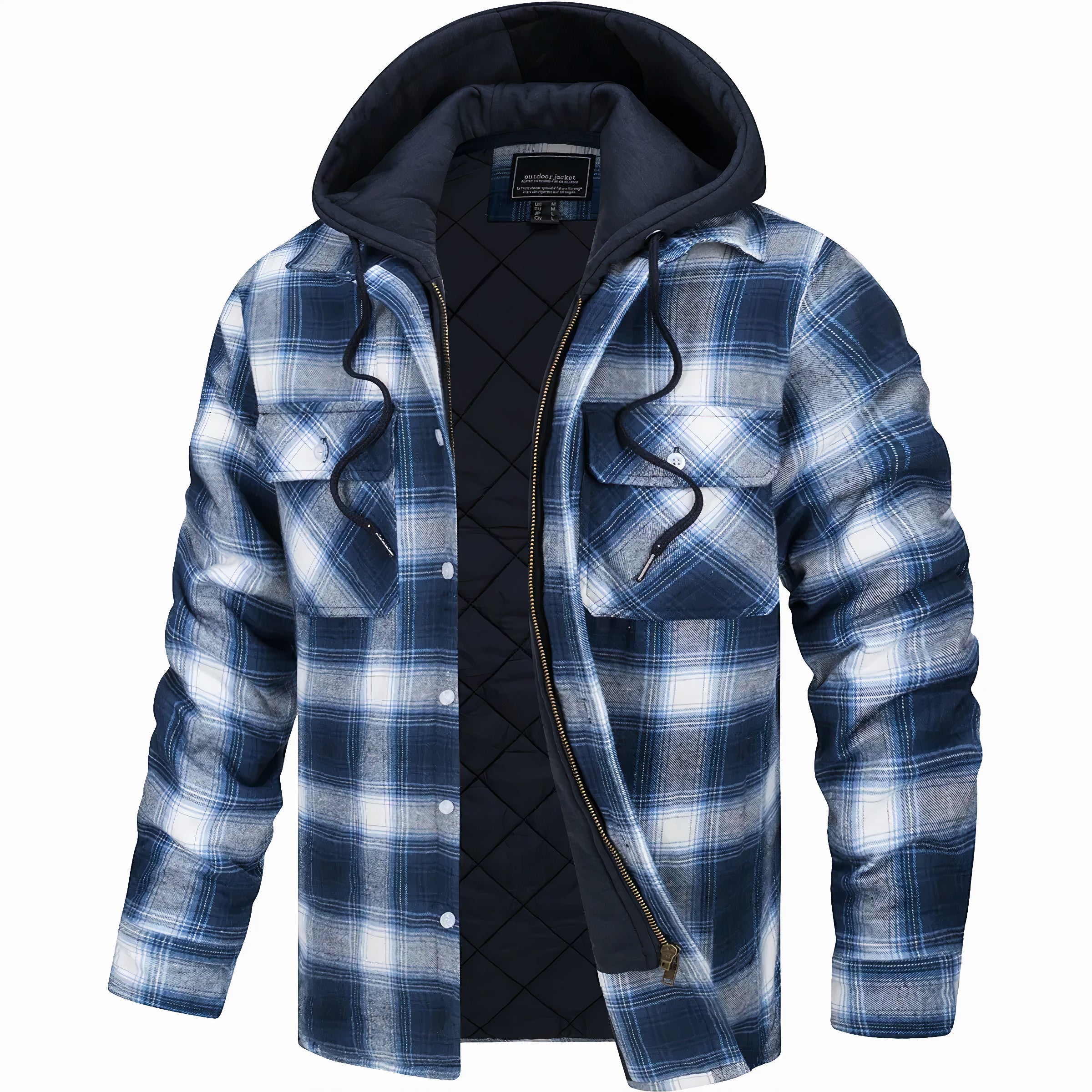 Declan | Karierte Jacke mit Reißverschluss