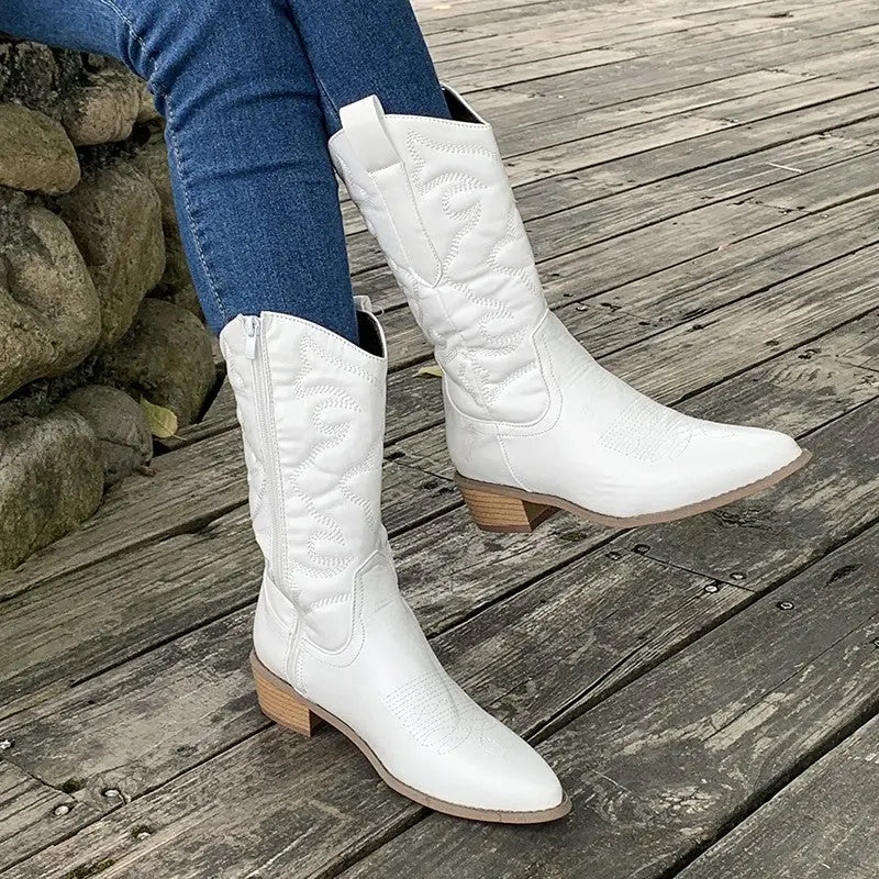 Geneva | Elegante Cowboy-Stiefel aus Metall