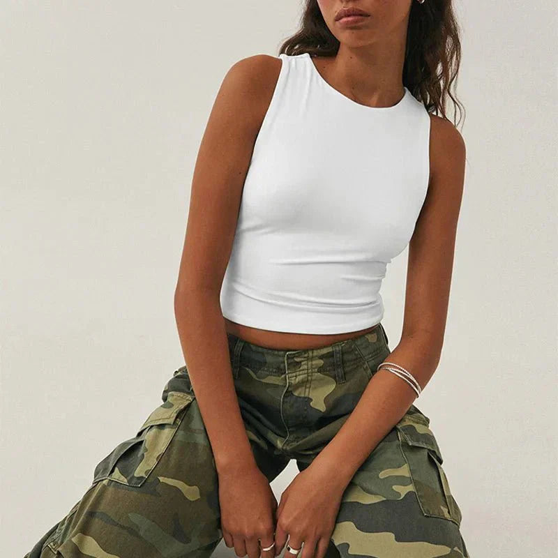 Nadja | Passendes ärmelloses Crop-Top