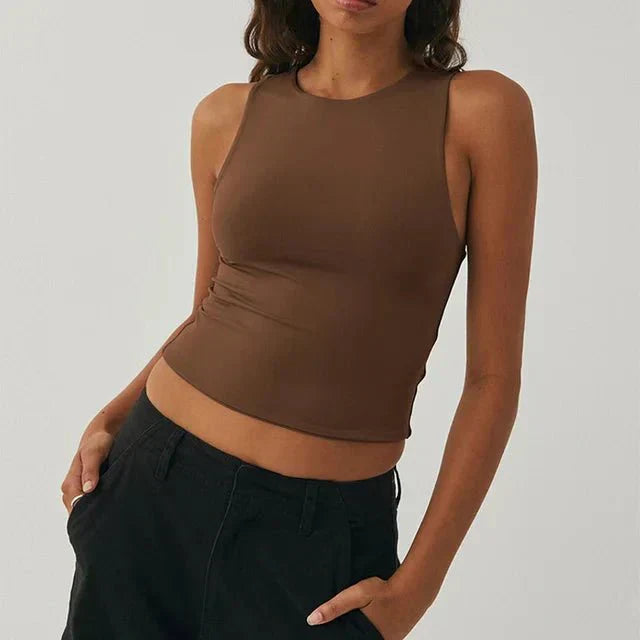 Nadja | Passendes ärmelloses Crop-Top