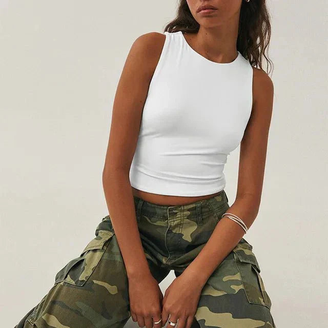 Nadja | Passendes ärmelloses Crop-Top