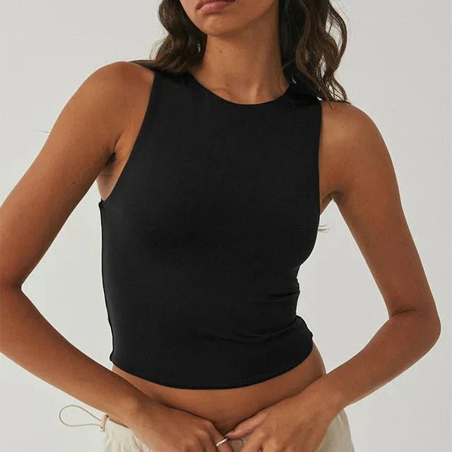 Nadja | Passendes ärmelloses Crop-Top
